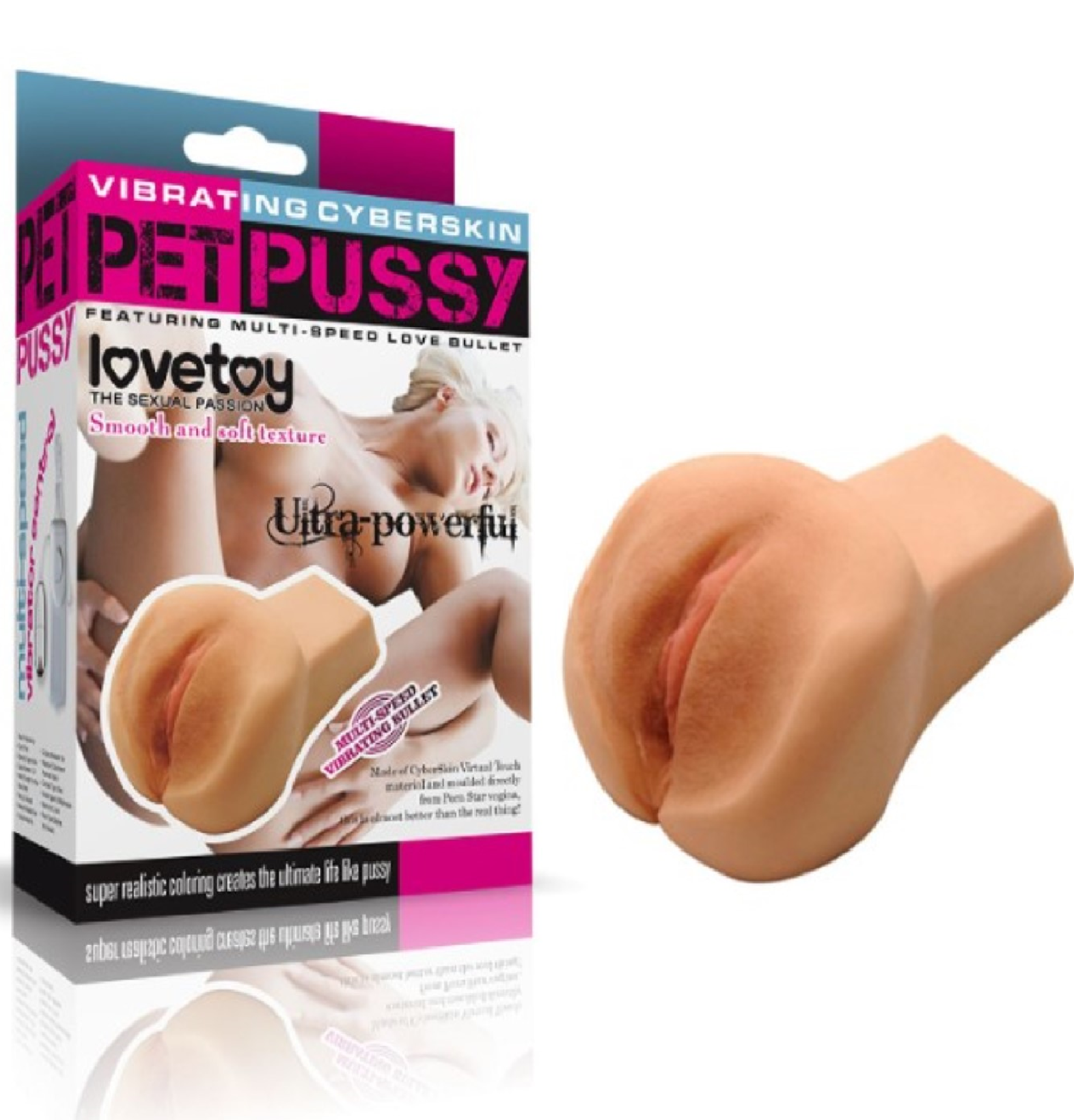 Vibrating Pet Pussy realistična vagina u boji kože sa vibracijom — 18 cm — DL-67